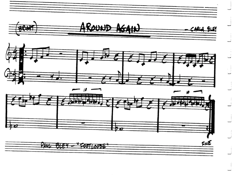Partitura lead sheet de Around Again