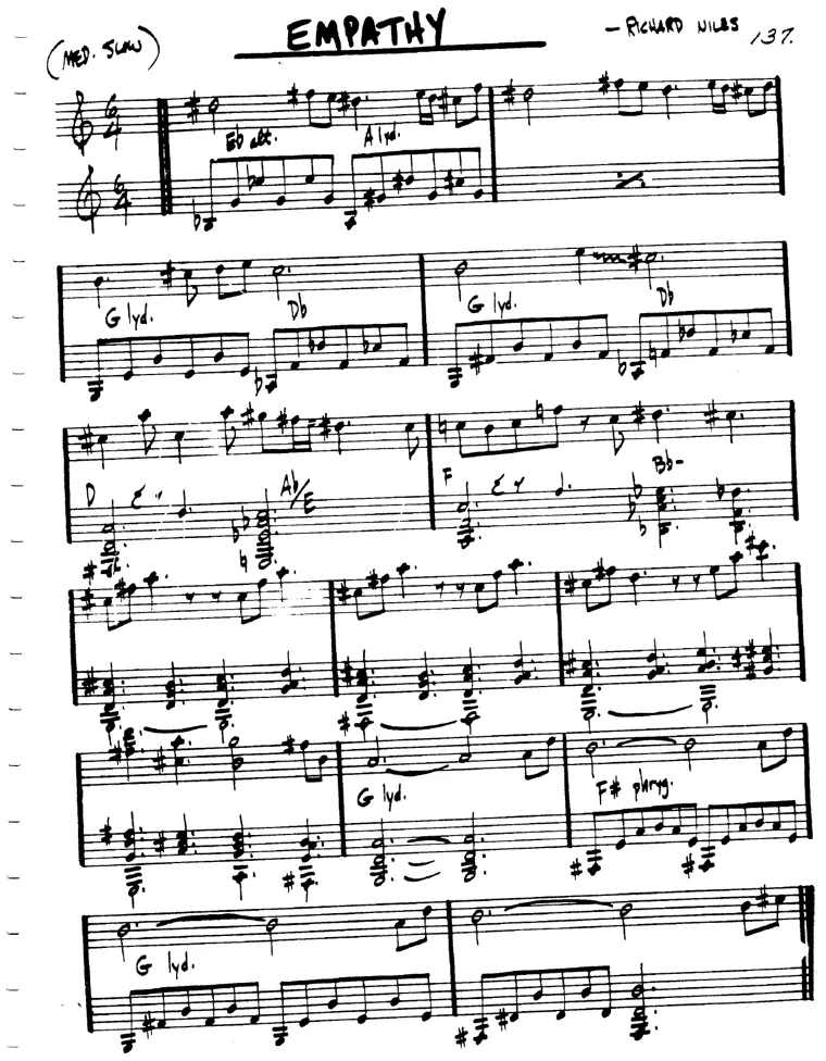Partitura lead sheet de Empathy