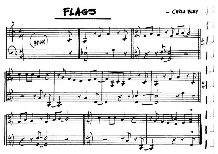 Partitura lead sheet de Flags