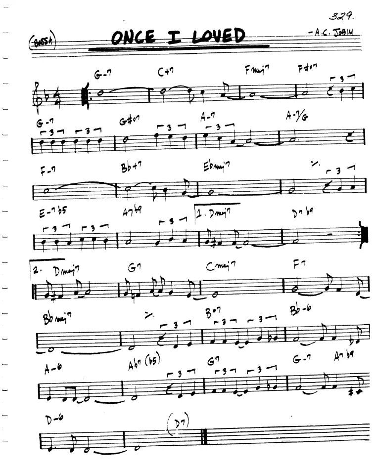 Partitura lead sheet de Once I Loved