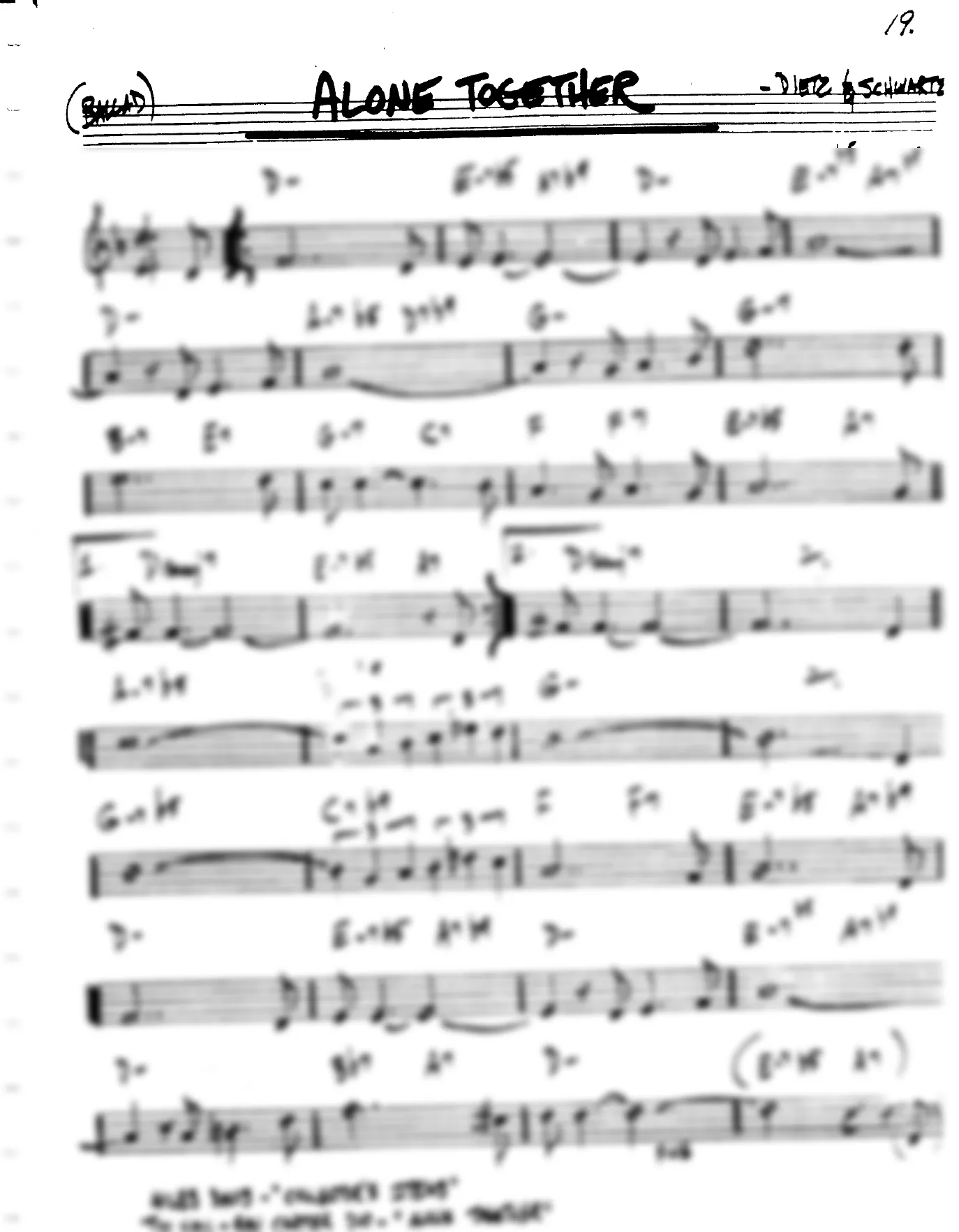 Vista previa de la partitura de Alone Together para Lead sheet (clave de Do)