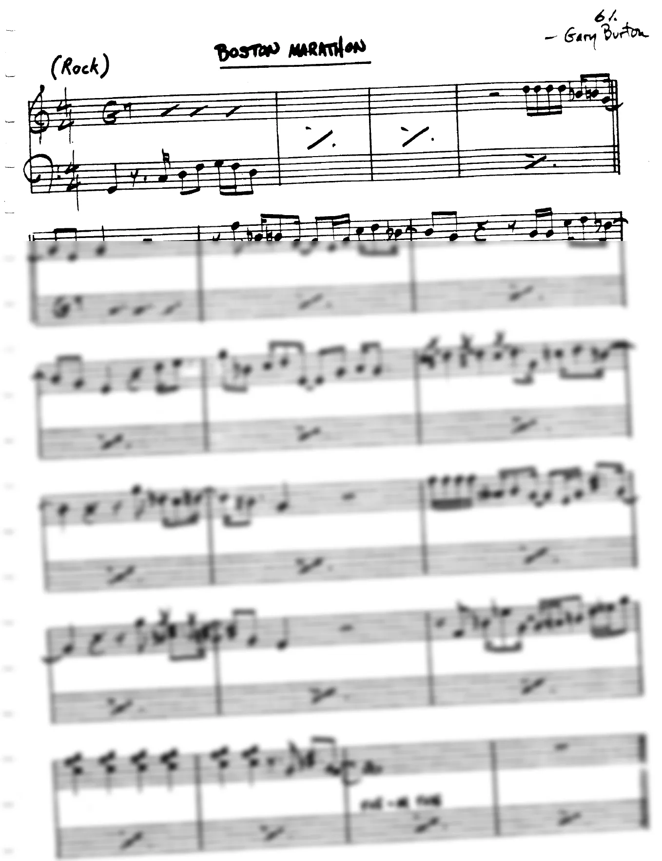 Vista previa de la partitura de Boston Marathon para Lead sheet (clave de Do)