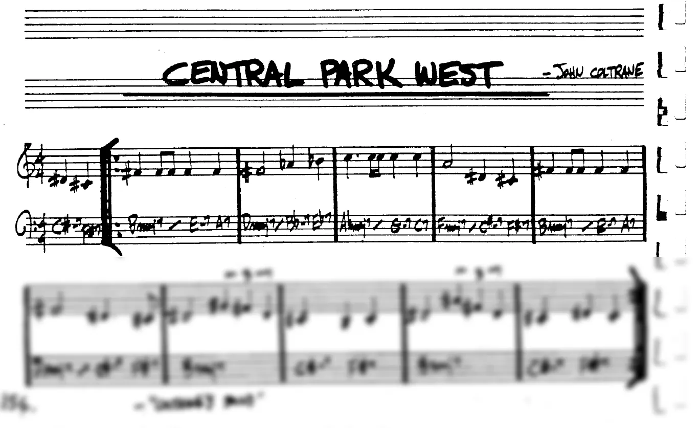 Vista previa de la partitura de Central Park West para Lead sheet (clave de Do)