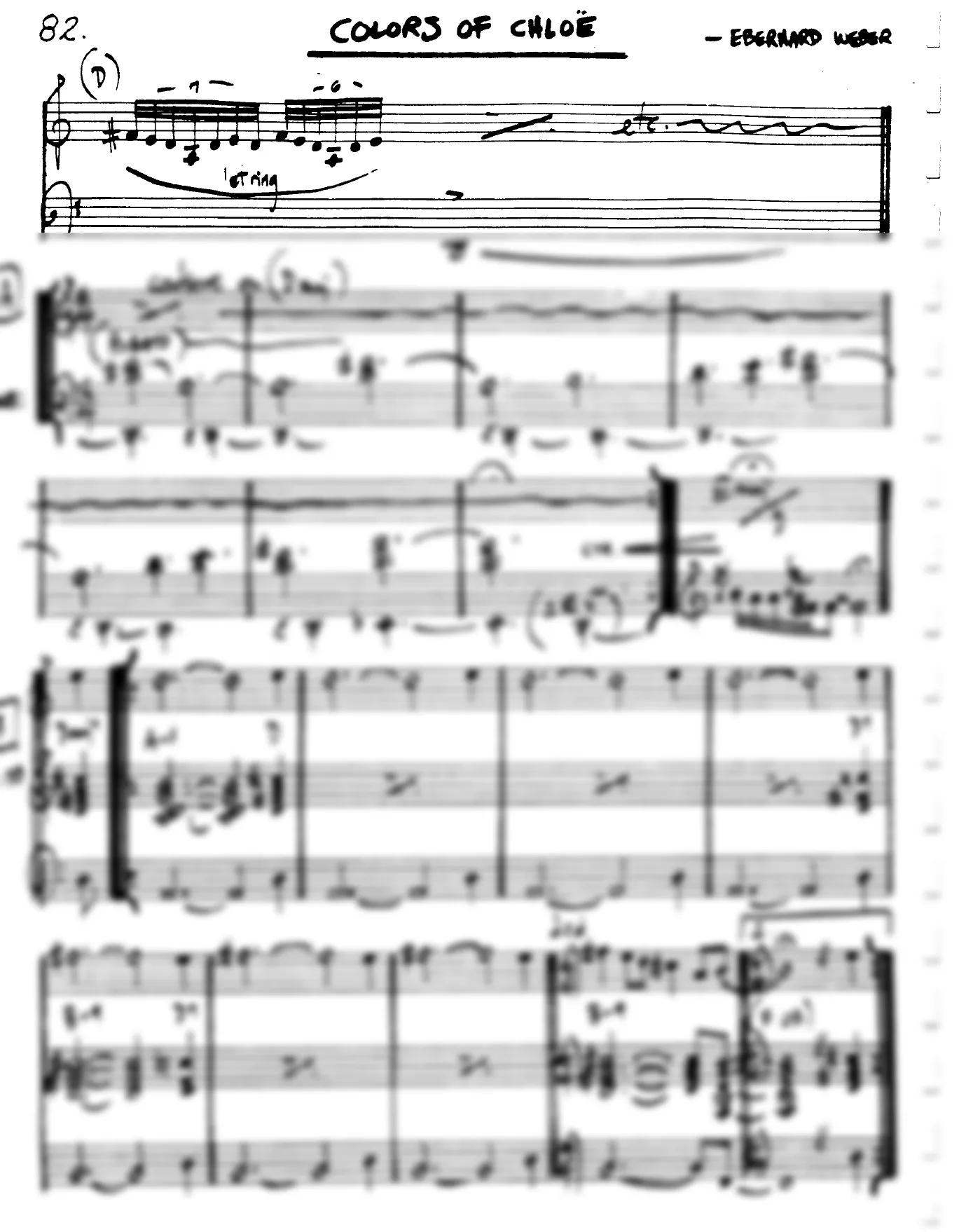 Vista previa de la partitura de Colors Of Chloe para Lead sheet (clave de Do)