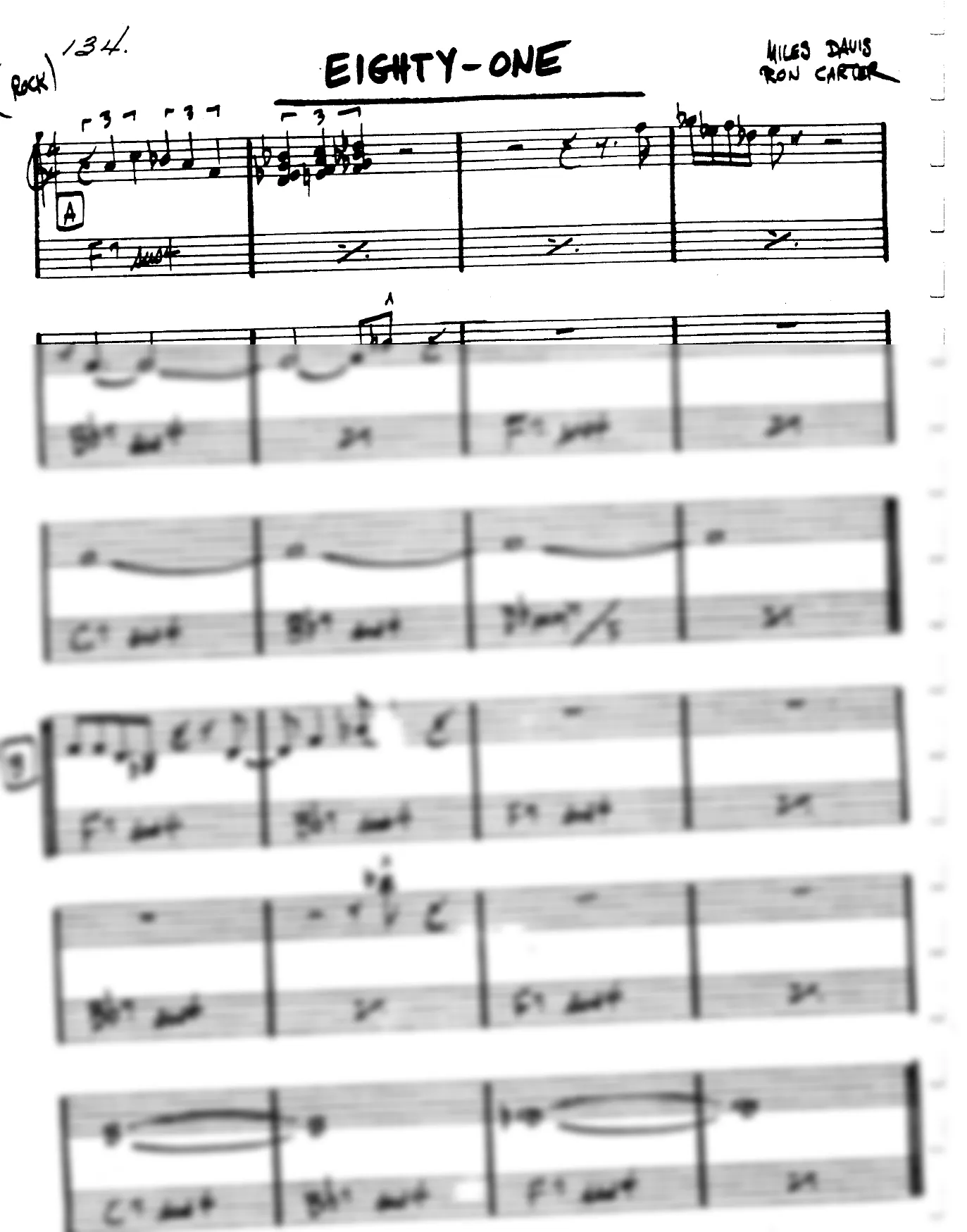 Vista previa de la partitura de Eighty One para Lead sheet (clave de Do)