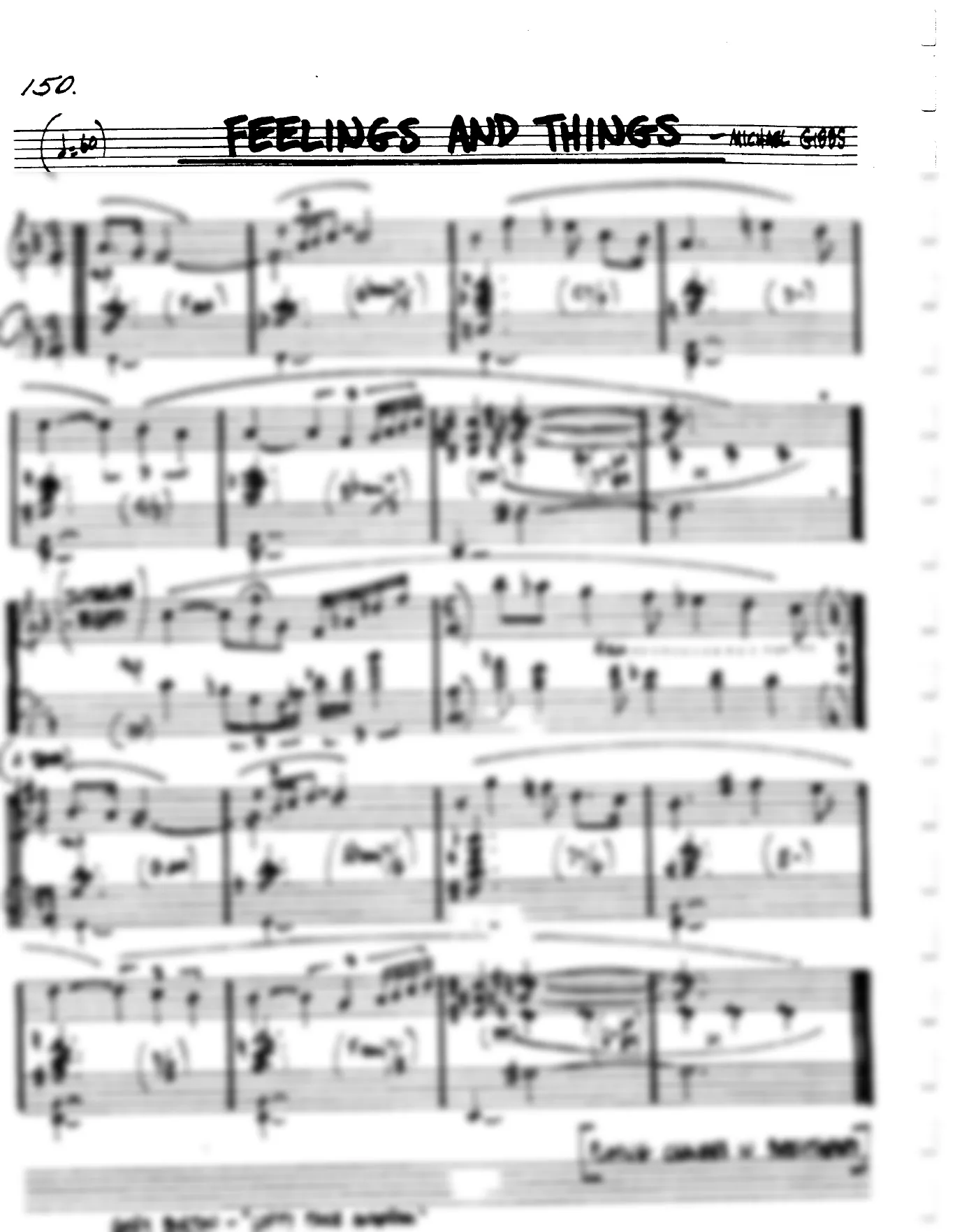 Vista previa de la partitura de Feelings And Things para Lead sheet (clave de Do)