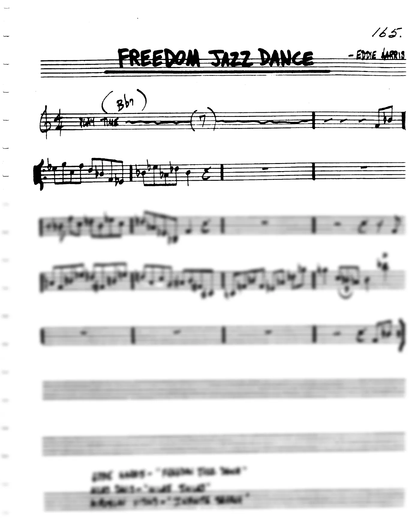 Vista previa de la partitura de Freedom Jazz Dance para Lead sheet (clave de Do)