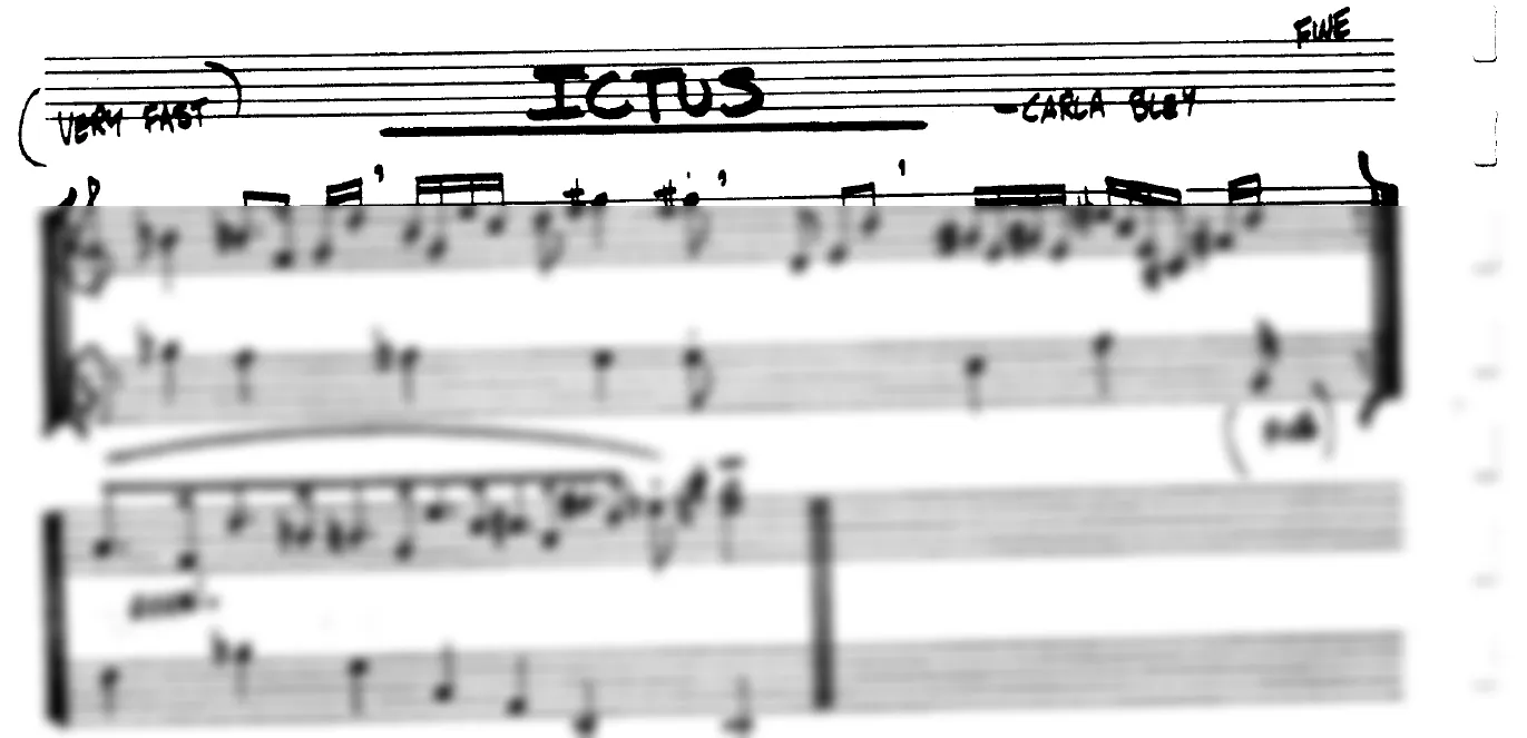 Vista previa de la partitura de Ictus para Lead sheet (clave de Do)