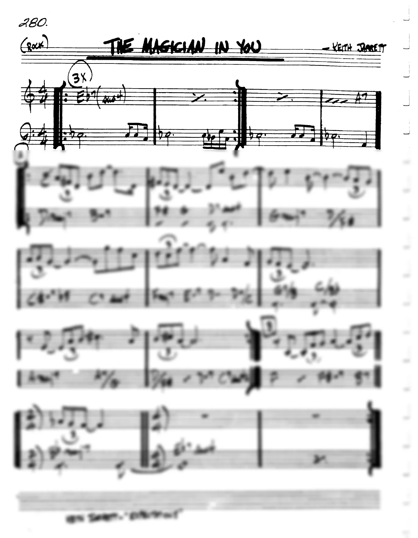 Vista previa de la partitura de Magician In You, The para Lead sheet (clave de Do)