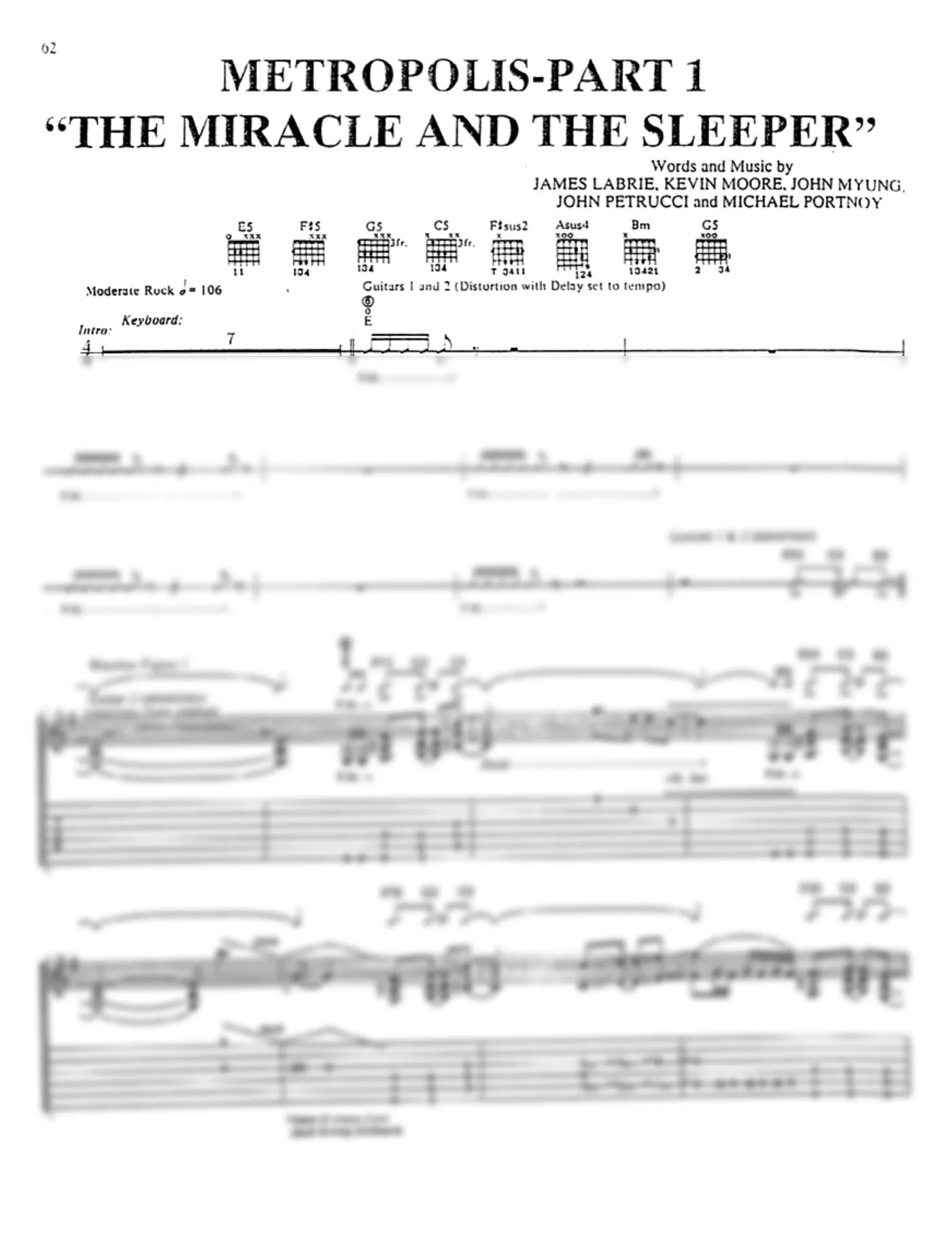Vista previa de la partitura de Metropolis para Guitarra