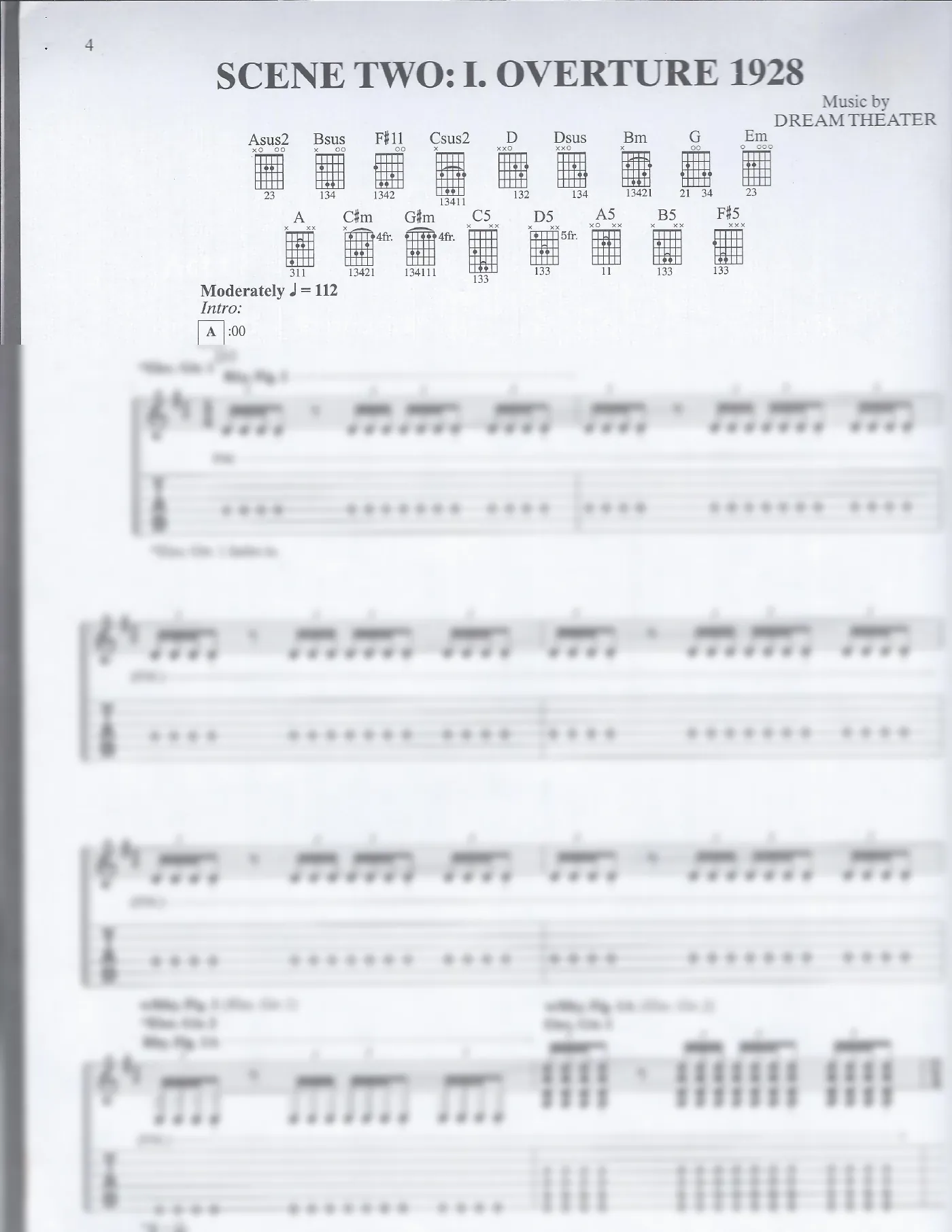 Vista previa de la partitura de Overture 1928 para Guitarra